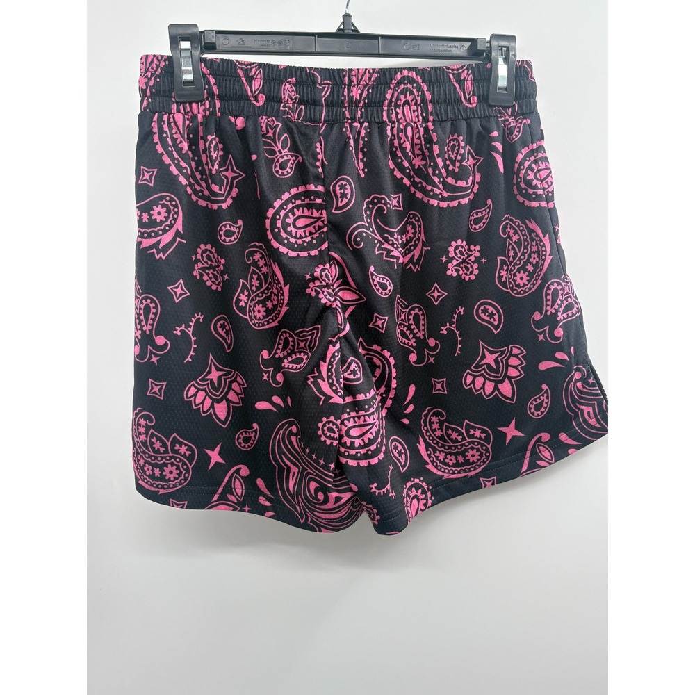 NWT Kill Crew Muay Thai Fit Shorts Men Medium Black/Pink Paisley 100% Polyester - Picture 2 of 7